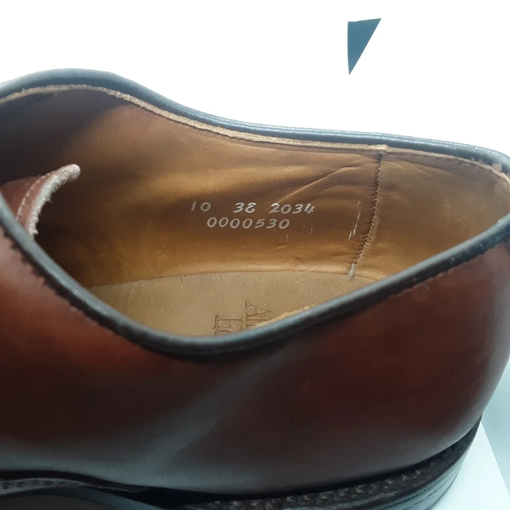 VTG Allen Edmonds Byron Made in Italy Men's Size10 3E Chili Brown Oxford